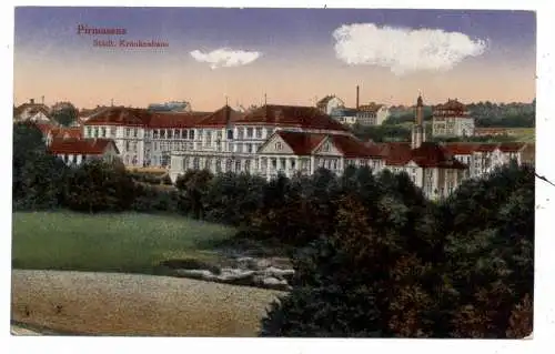 [Ansichtskarte] 6780 PIRMASENS, Städtisches Krankenhaus, 20er Jahre. 