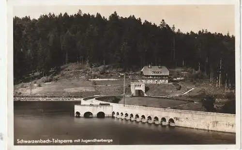 [Ansichtskarte] 7564 FORBACH, Schwarzenbach - Talsperre, Jugendherberge, 1937. 