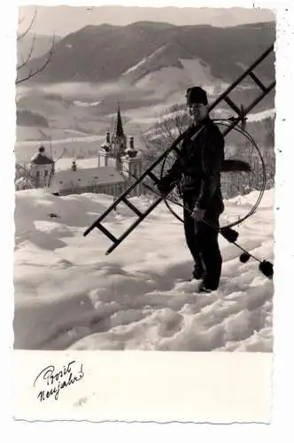 [Ansichtskarte] SCHORNSTEINFEGER / CHIMNEY SWEEPES / ROMANEUR, Neujahrsgrüße Österreich 1965. 