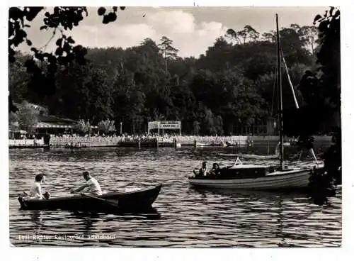 1000 BERLIN - GRUNEWALD, Restaurant Schildhorn, Ruderpartie, 1963