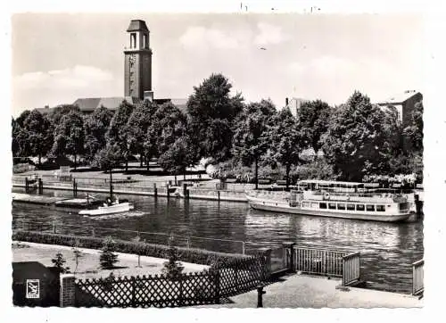 1000 BERLIN - SPANDAU, Rathaus und Havel, Ausflugsschiff, 196...