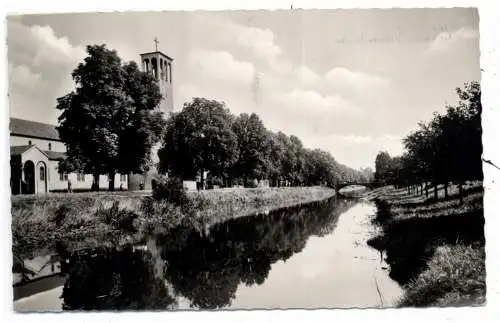 [Ansichtskarte] 4780 LIPPSTADT, Am Kanal mit Elisabethkirche. 