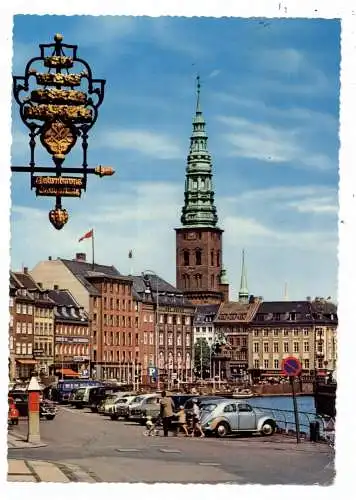 [Ansichtskarte] DK 1050 KOPENHAGEN, Gammel Strand, Oldtimer, VW - Käfer, 1964. 