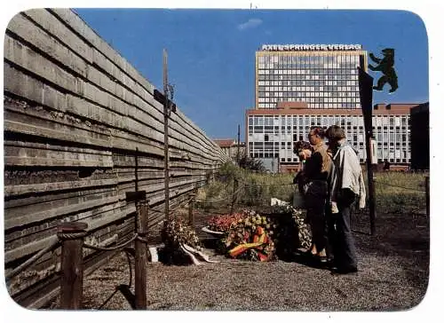 [Ansichtskarte] 1000 BERLIN, BERLINER MAUER, Mahnmal Peter Fechter. 