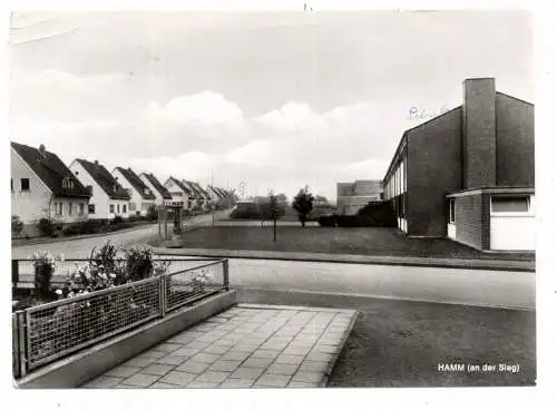 [Ansichtskarte] 5249 HAMM / Sieg, Strassenpartie an der Schule. 