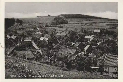 [Ansichtskarte] 5242 KIRCHEN - HERKERSDORF mit Druidenstein. 