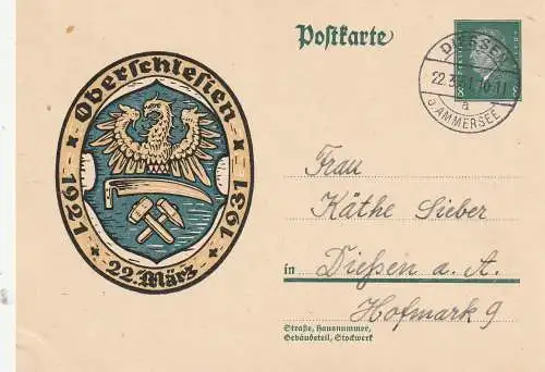 [Ansichtskarte] OBER - SCHLESIEN - 10 Jahre Oberschlesien, 1921 - 1931, Sonder - GA. 