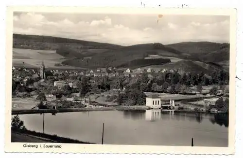 5787 OLSBERG, Blick über den Stausee, 1951