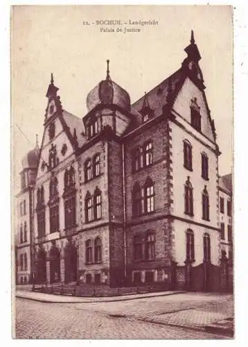 [Ansichtskarte] 4630 BOCHUM, Landgericht, 20er Jahre. 