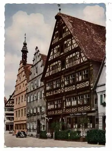 [Ansichtskarte] 8804 DINKELSBÜHL, Deutsches Haus, VW - Käfer, 1964. 