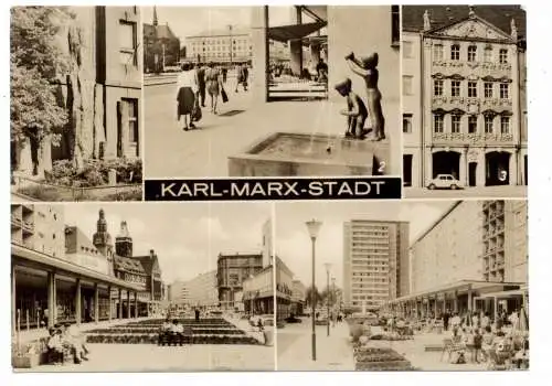 [Ansichtskarte] 0-9000 KARL - MARX - STADT / CHEMNITZ, 5 Ansichten. 