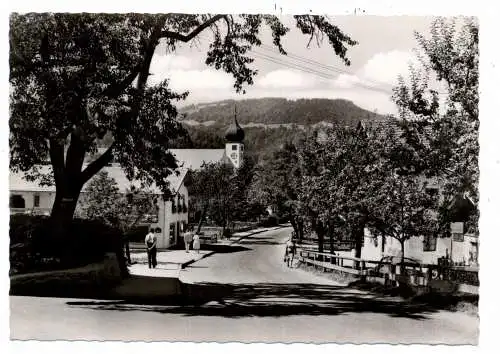 8201 BAD FEILNBACH, Strassenansicht zur Kirche, 1963