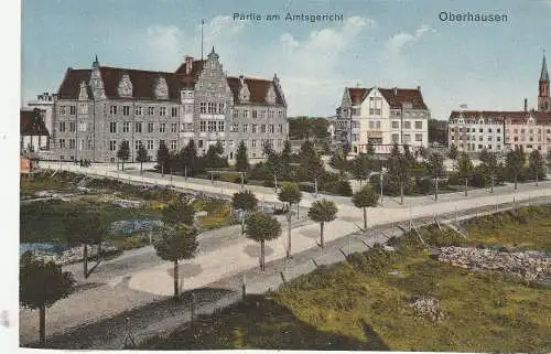 [Ansichtskarte] 4200 OBERHAUSEN, Partie am Amtsgericht. 
