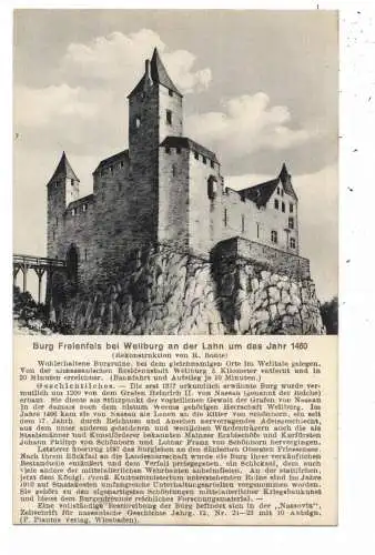 6290 WEILBURG, Historische Ansicht der Burg Freienfels (1460)