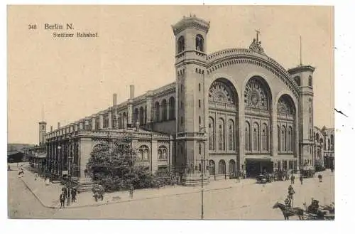 [Ansichtskarte] 1000 BERLIN, Settiner Bahnhof, Verlag Prager. 