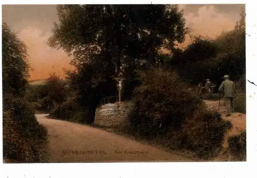 [Ansichtskarte] 5358 BAD MÜNSTEREIFEL, Am Kreuzbaum, Hochwasser Denkmal. 