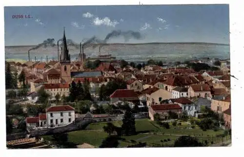 F 57260 DUSS / DIEUZE, Blick über den Ort auf die Fabrikanlagen, Verlag Manias