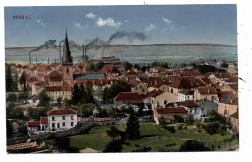 F 57260 DUSS / DIEUZE, Blick über den Ort auf die Fabrikanlagen, Verlag manias
