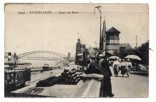 4000 DÜSSELDORF, Franz. Besatzungszeit, Quais, Anleger der Köln - Düsseldorfer