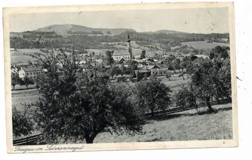 [Ansichtskarte] A 5303 THALGAU, Gesamtansicht, Blick auf den Bahnhof, 1934. 