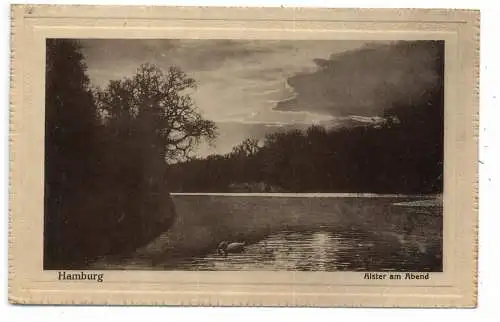 [Ansichtskarte] 2000 HAMBURG, Partie an der Alster. 