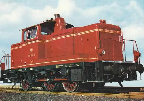 [Ansichtskarte] EISENBAHN / RAILWAY - Baureihe 260, Eimotorige Rangierdienstlok, 1955. 