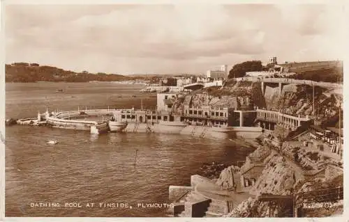 UK - ENGLAND - DEVON - PLYMOUTH, Bathing Pool at Tinside, 1954