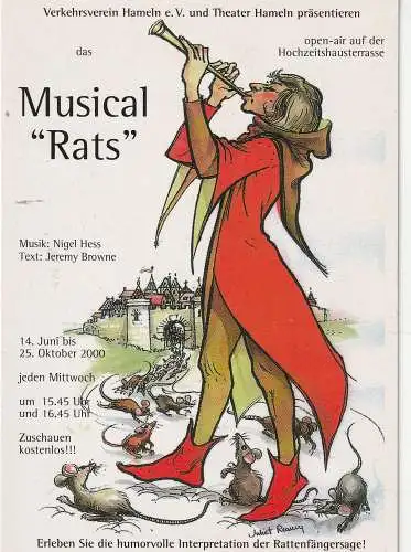 [Ansichtskarte] 3250 HAMELN, "Musical Rats". 