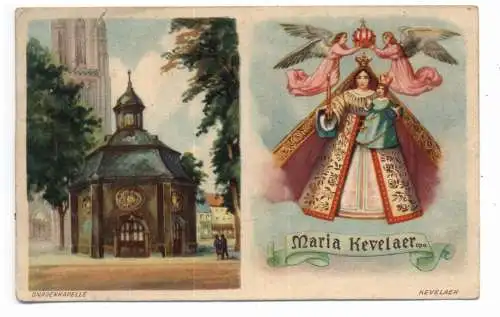 [Ansichtskarte] 4178 KEVELAER, Chromo Lithographie, Gnadenkapelle / Maria Kevelaer, 1930, Verlag hendrix, Eckdruckstelle. 