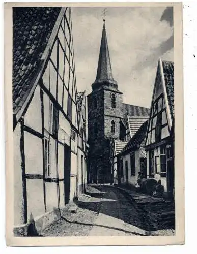 [Ansichtskarte] 4446 HÖRSTEL - BEVERGERN, Strassenpartie an der Pafrrkirche, "Heimat des Stabschef der SA Lutze", Verlag Kreis Tecklenburg, Aufnahme Kiepker. 