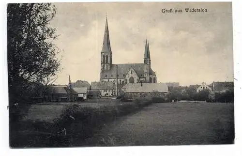4724 WADERSLOH, Blick auf die Pfarrkirche und Umgebung, 192..., Verlag kalthoff