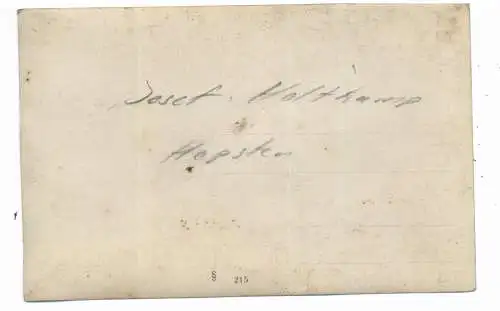 [Ansichtskarte] 4447 HOPSTEN, Hochwürden Josef Holtkamp aus Hopsten, Diakon in Münster, Photo-AK und Anschreiben. 