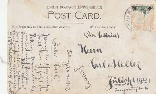 CHINA - PEKING, Ketteler Monument, 1912, AK nach Jülich