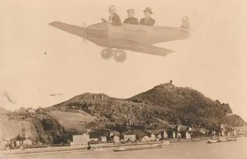[Ansichtskarte] 5330 KÖNIGSWINTER, Panorama, Photostudio Flugzeug, ca. 20er Jahre. 