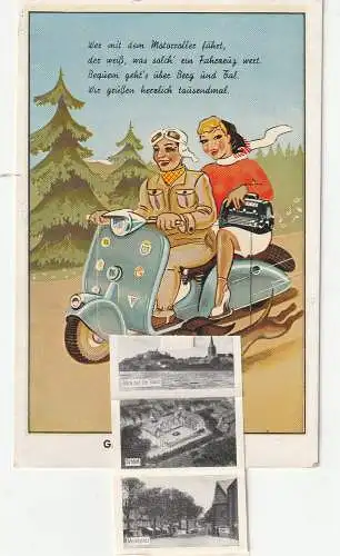 2320 PLÖN, Klapp - Leporello, 10 Ansichten, 1959