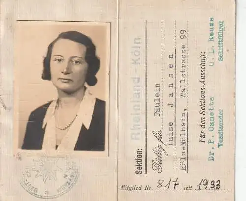 AUSWEIS / DOCUMENT - Deutsch - Österreichischer Alpenverein