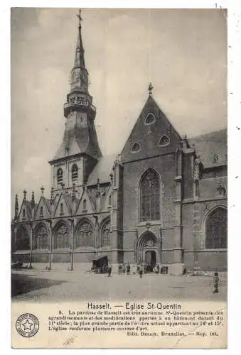 B 3500 HASSELT, Eglise St. Quentin / Sint Quentin Kerk, 1915, deutsche Feldpost
