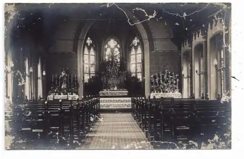 [Ansichtskarte] 4400 MÜNSTER, Bischöfliches Pristerseminar Borromaeum, Innenansicht der Kapelle, Photo-AK ca. 1920. 