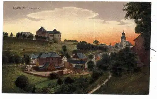 [Ansichtskarte] 6540 SIMMERN, Blick über den Ort, 1921. 