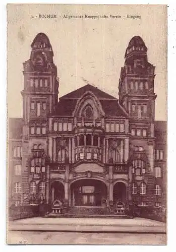 [Ansichtskarte] 4630 BOCHUM, Allgemeiner Knappschafts - Verein, 20er Jahre. 