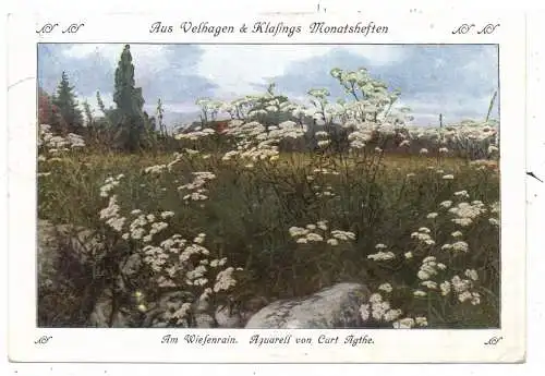 [Ansichtskarte] KÜNSTLER / ARTIST - CURT AGTHE, "Am Wiesenrain", 1907, Verlag Velhagen & Klasings. 