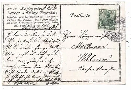 [Ansichtskarte] KÜNSTLER / ARTIST - CURT AGTHE, "Am Wiesenrain", 1907, Verlag Velhagen & Klasings. 