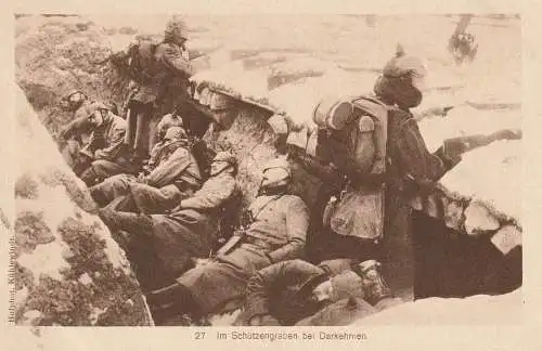 OSTPREUSSEN - DARKEHMEN / OSJORSK, 1. Weltkrieg, Im Schützengraben bei Darkehmen, Verlag Knackstedt