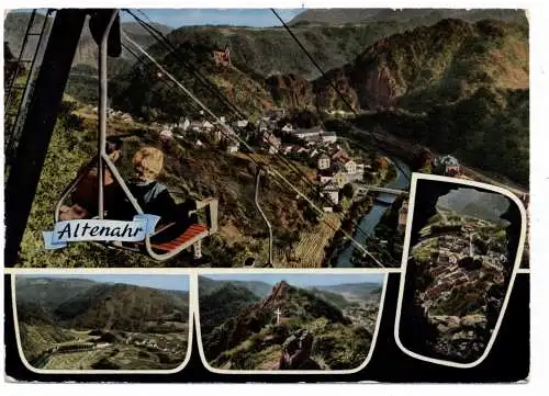 [Ansichtskarte] 5486 ALTENAHR, Sesselseilbahn und 3 weitere Ansichten. 