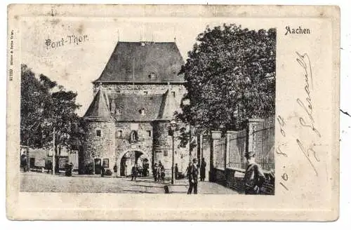 [Ansichtskarte] 5100 AACHEN, Pont - Thor, 1904, Verlag Schaar & Dathe. 