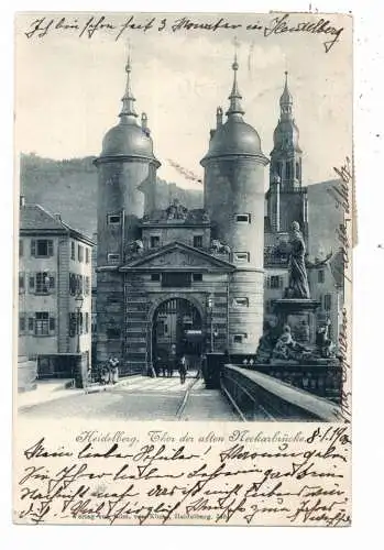 [Ansichtskarte] 6900 HEIDELBERG, Brückenthor, 1900. 