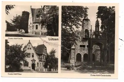 0-4854 LÜTZEN, Gustav Adolf - Strasse, - Haus, - Gedenkstätte, 1957