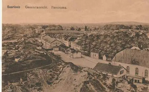 [Ansichtskarte] 6630 SAARLOUIS, Gesamtansicht, 1921, Verlag Pieper. 