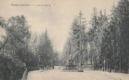 [Ansichtskarte] 6750 KAISERSLAUTERN, Waldeingang, 1920. 