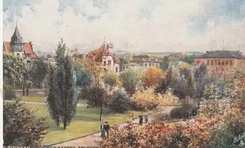 [Ansichtskarte] 3400 GÖTTINGEN, Geismartor Anlagen, Künstler-Karte, TUCK - Oilette. 